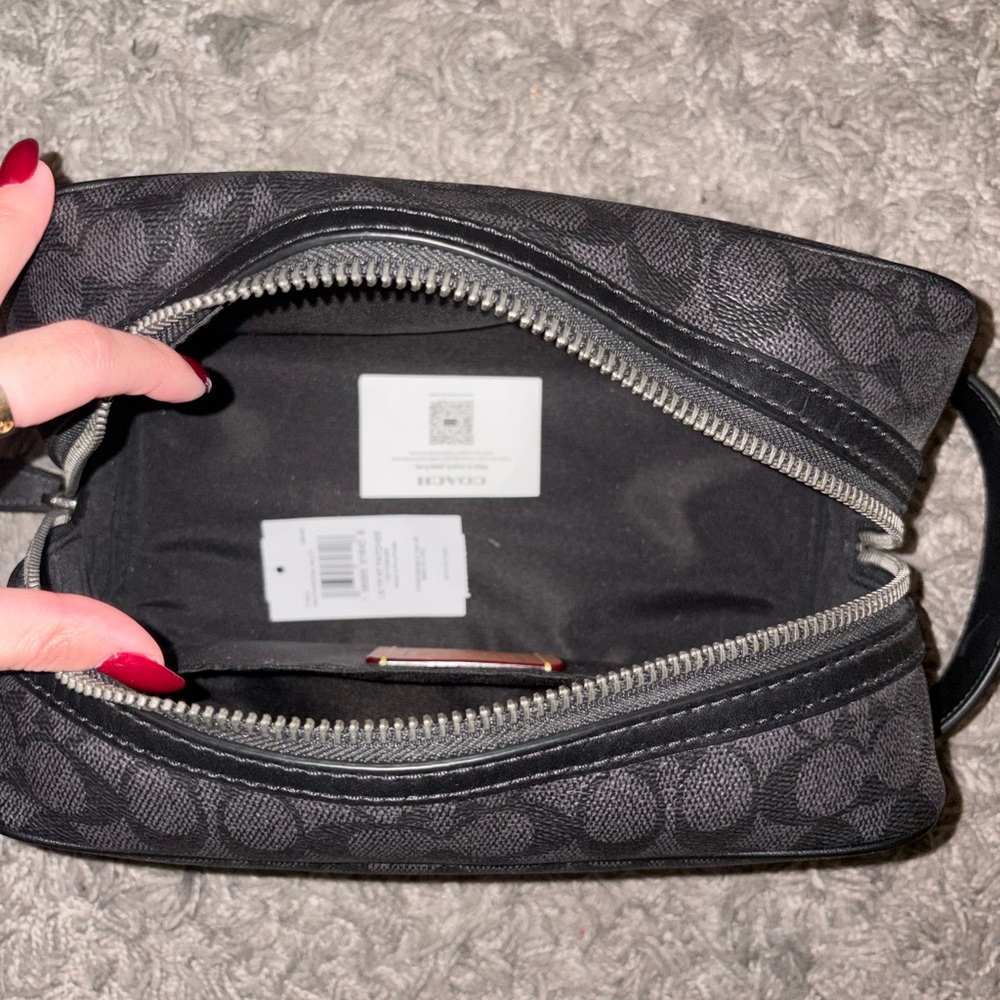 Coach Large Toiletry Kit with Patches – Charcoal Multi - Picture 4 of 8